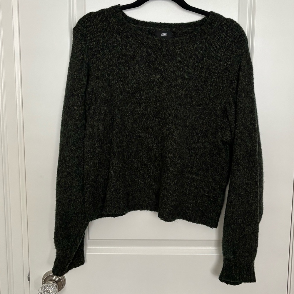 Line Dark Green Knit Sweater Sz. L